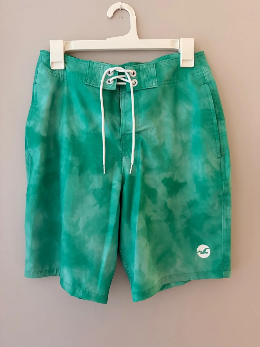 Hollister Green Tie-Dye Men’s Swim Trunks Size 28